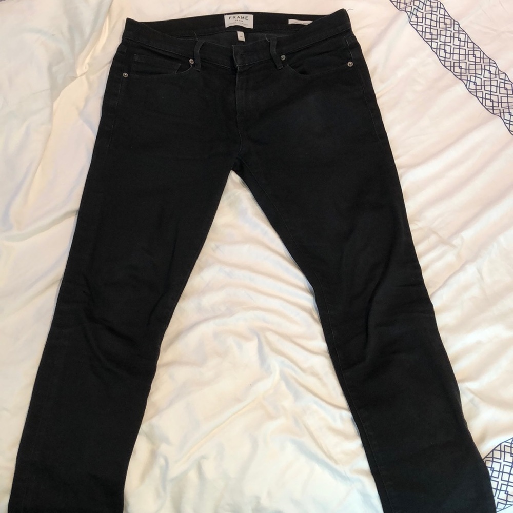 Frame L’Homme Skinny Noir Jeans Size 31